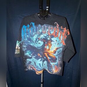 STRAY Rhinestone Cowboy Graphic T-Shirt Black Size Medium